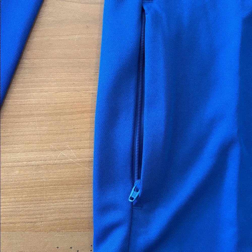 Adidas Aeroready Boys size XL Royal Blue White full zip front track jacket $45